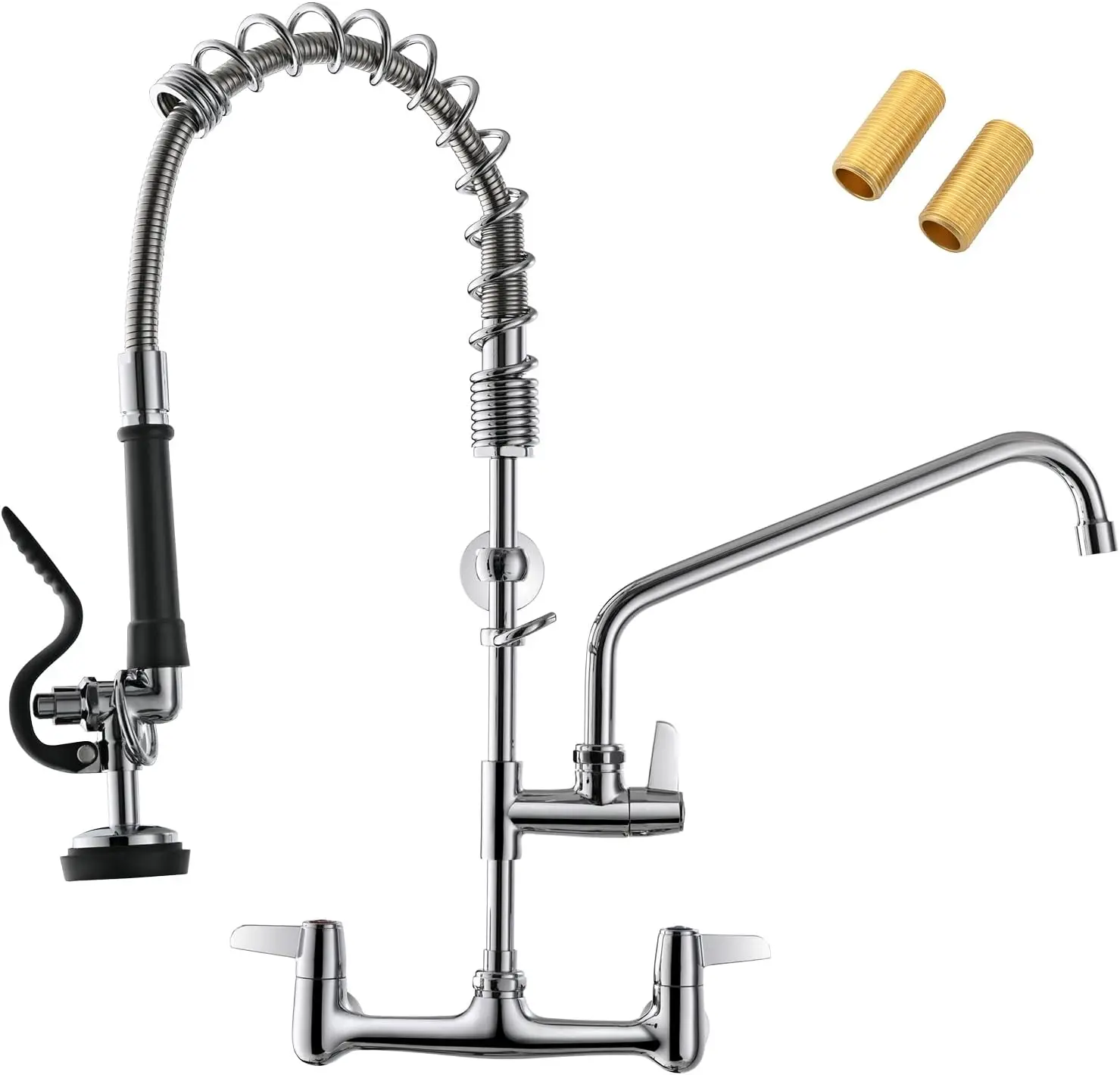 

Кухонный смеситель для раковины с выдвижным изливом, высотой 25 дюймов, с распылителем, для ресторанов и промышленного использования