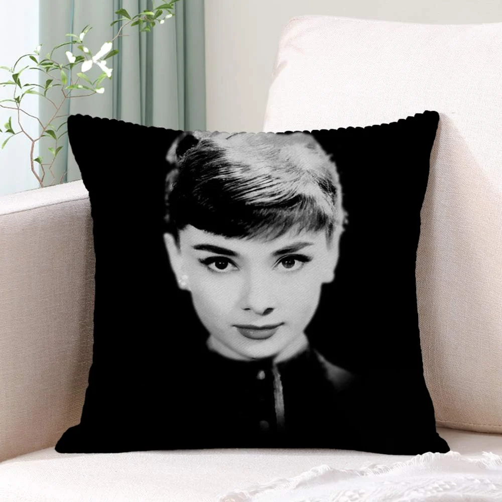 Home Garden Audrey Hepburn Pillow Covers Bed Cushion Cover 50x50 Anime Cushions 45x45 Decorative Decoration Sofa Chair Textile