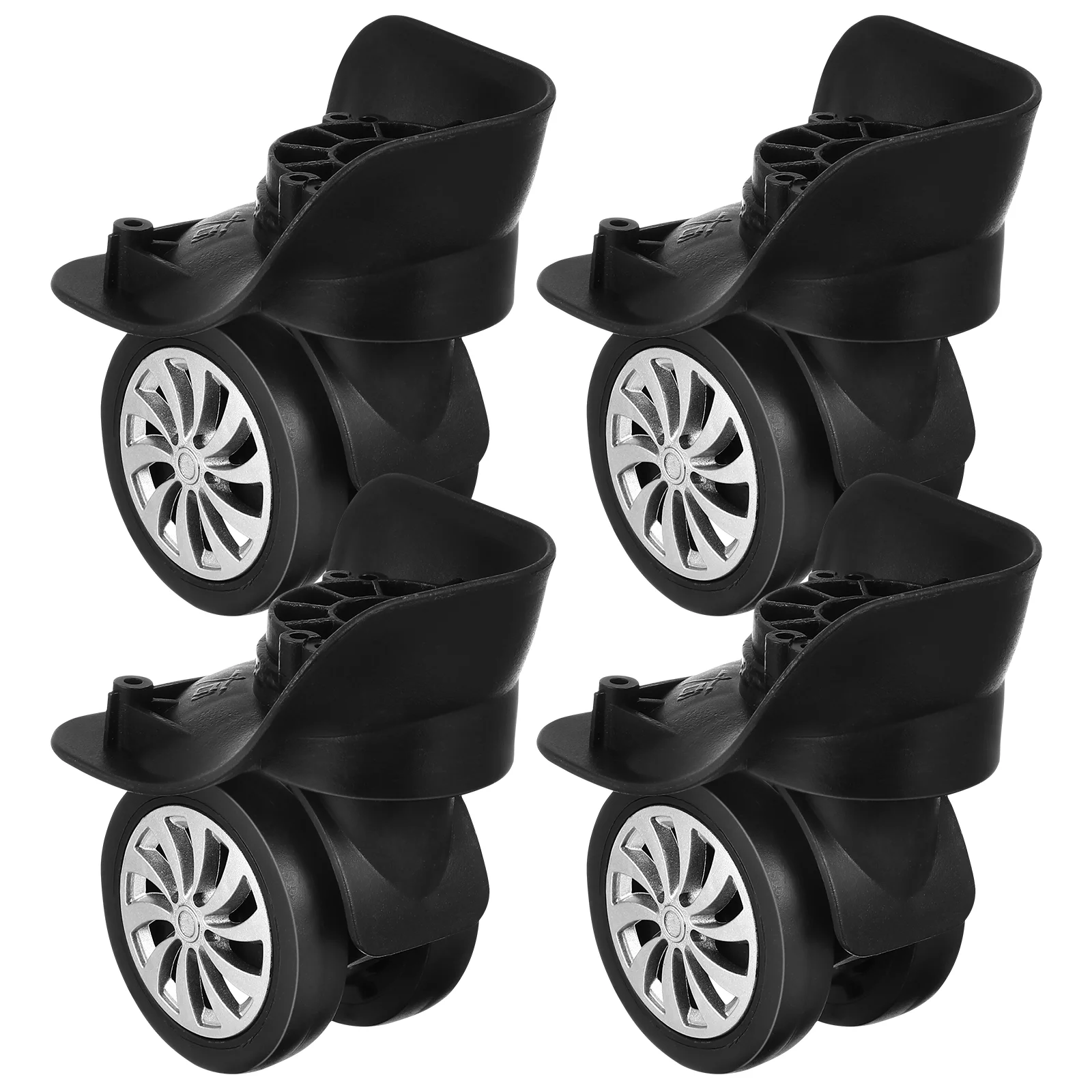 

4 Pcs Portable Divider Universal Wheel Accessories Replacement Luggage Foldable Suitcase Plastic Parts Black Travel