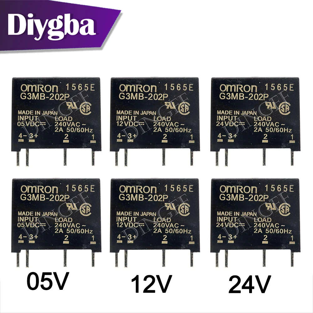 1PCS/lot 5V 12V 24V DC-AC Solid State Relay Module G3MB-202P SIP SSR AC 240V 2A Snubber Circuit Resistor Relay Switch DIYGBA