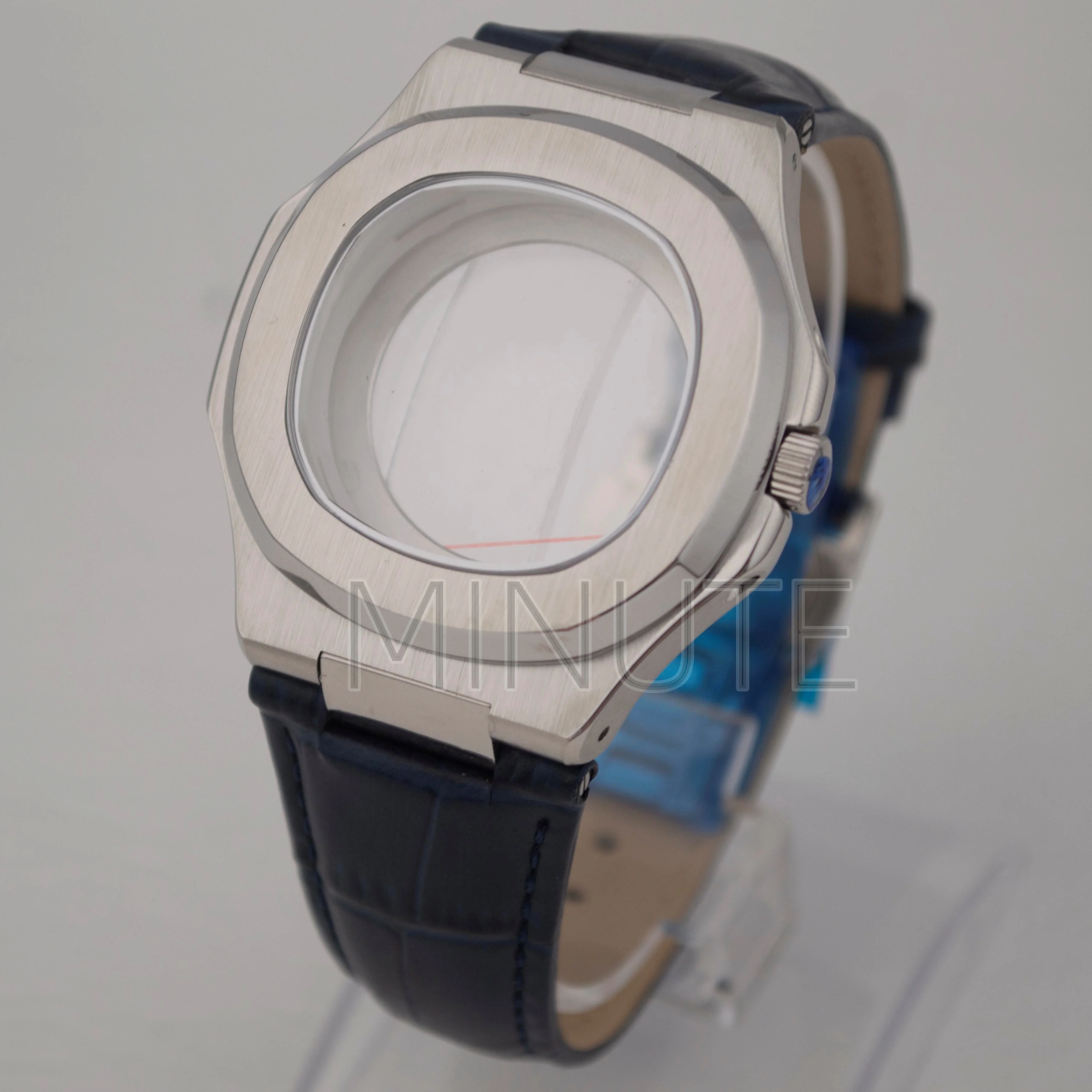 

Nautilus Style Mod Watch Parts 41mm Watch Case Genuine Leather Band Stainless Steel Bracelet 10ATM Waterproof For NH35/NH36/NH38