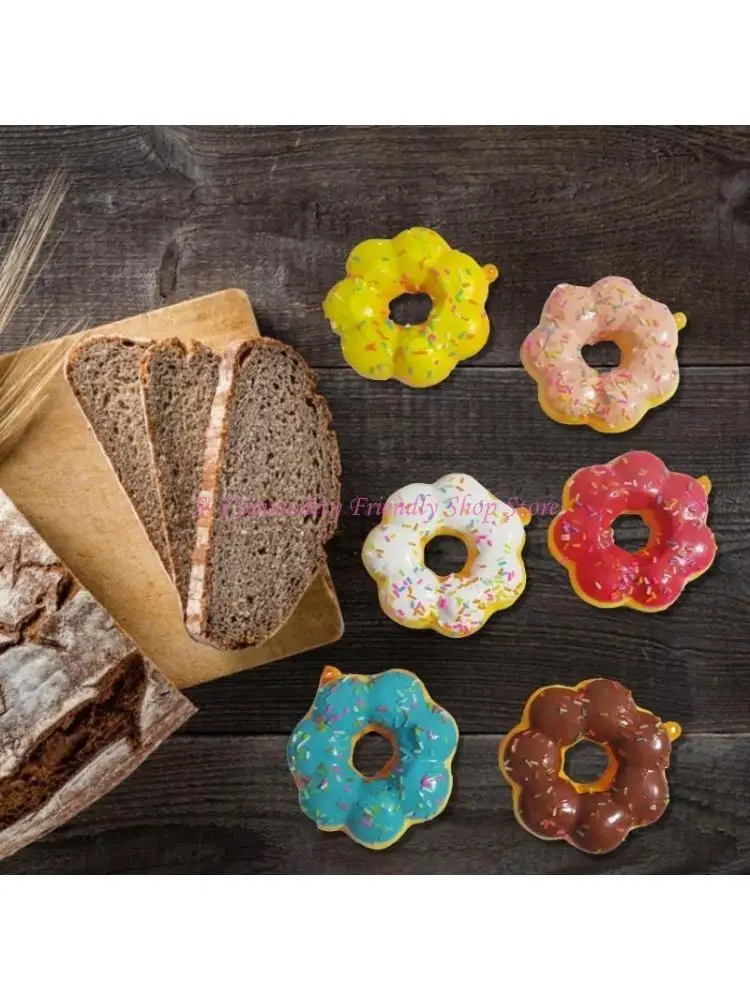 85AE Artificial Donut Model Simulation Pu Bread Photography Props for Stress Relief