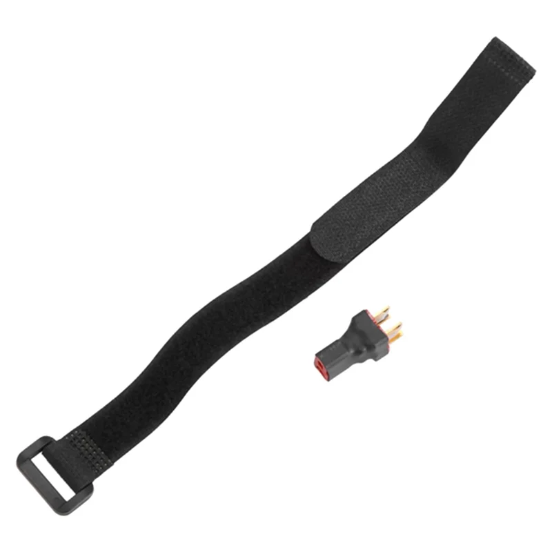 Remote Control Car Accessories Dual Battery Connector T-Shaped Adapter with Fixing Strap for XLH 9125 RC