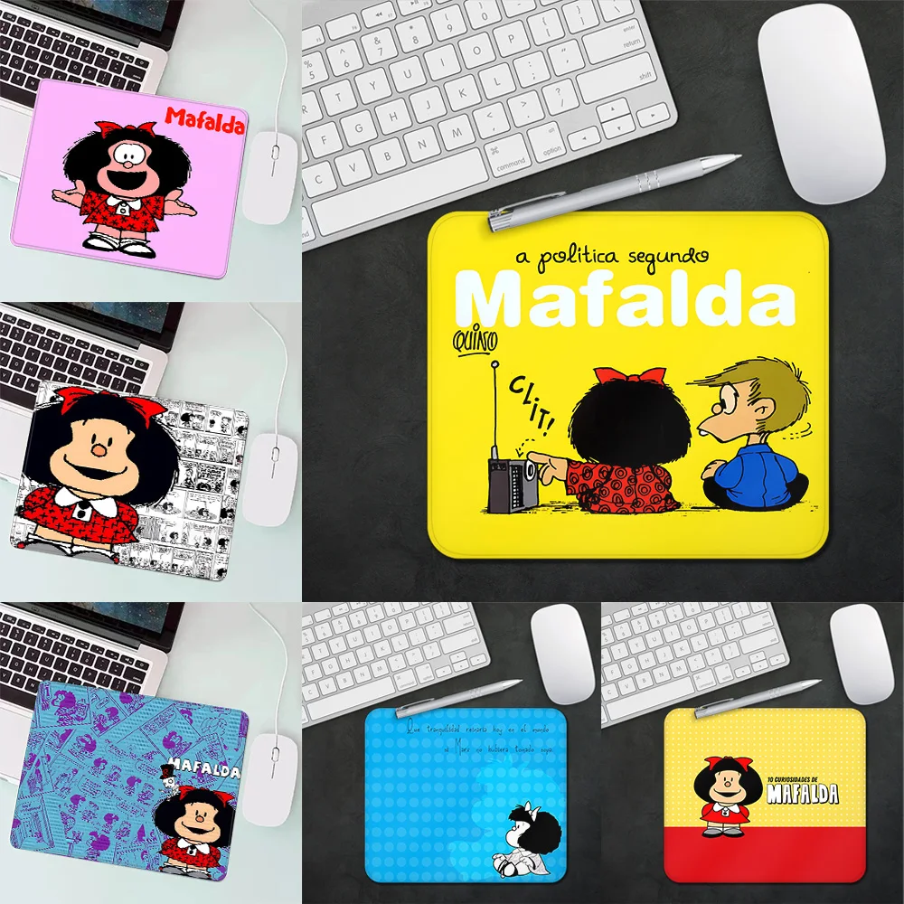 Cartoon Cute Funny Mafalda Gaming Mouse Pad XS Small Mousepad For PC Gamer Desktop Decoration Office Mouse Mat Deskmat Rug