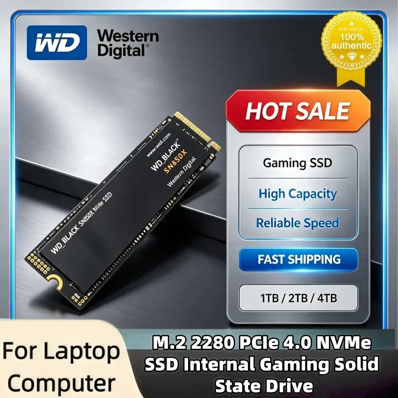 WD BLACK SN850X 4TB M.2 NVMe PCIe4.0 X4 Solid State Drive Internal High Capacity Hard Disk For PC Notebook PS5 Gaming Storage