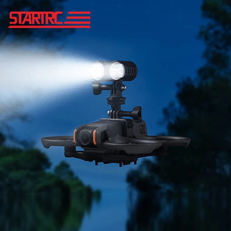 STARTRC Search Light for DJI Avata 2 LED Night Flight Light Searchlight with Mount Holder Bracket Kit Avata 2 Drone Accessories