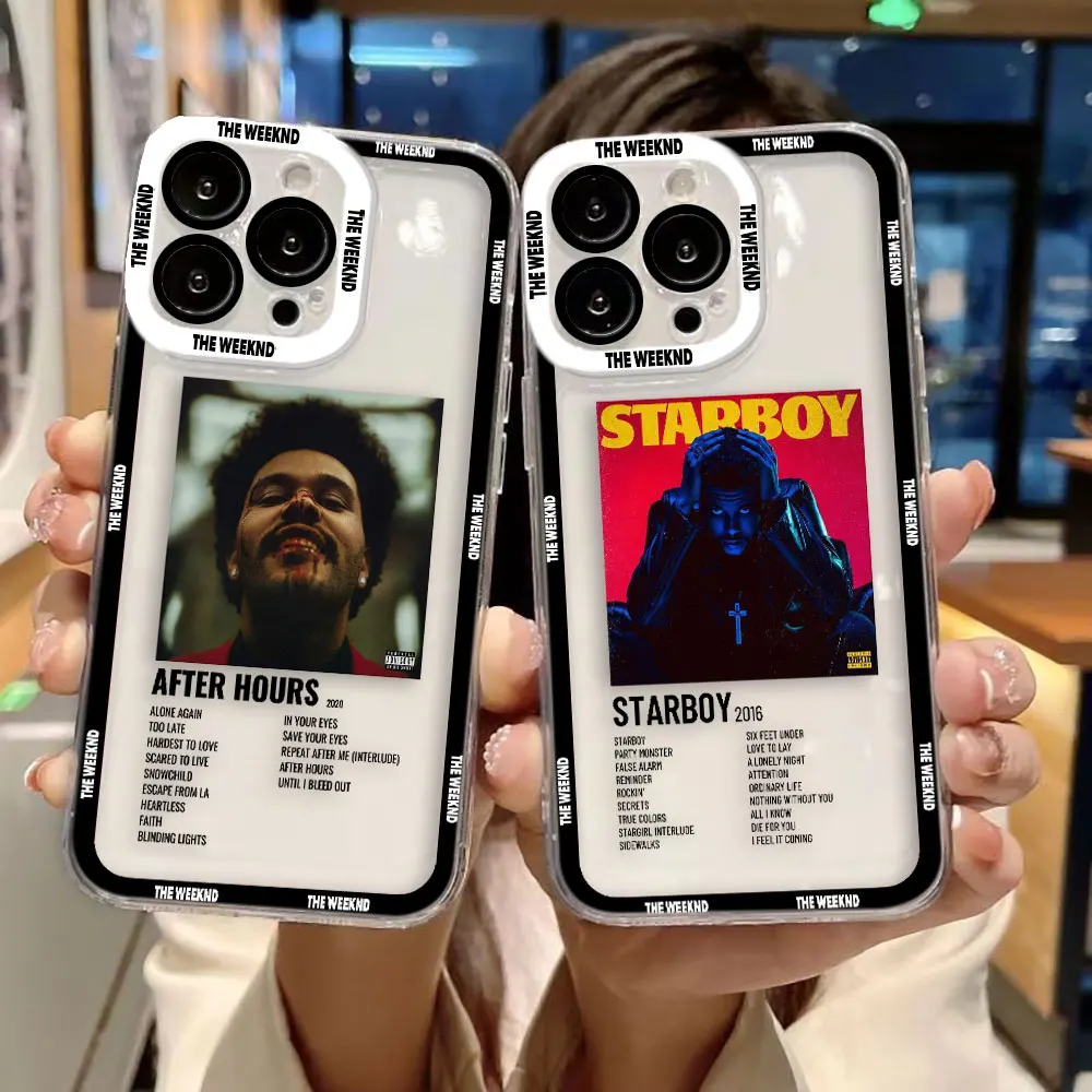 

The Hot Weeknd Minimalist Poster Custom Clear Phone Case For iPhone 16E 16 15 14 12 13 11 Pro 8 7 6 6S SE Plus X XR XS Max Case