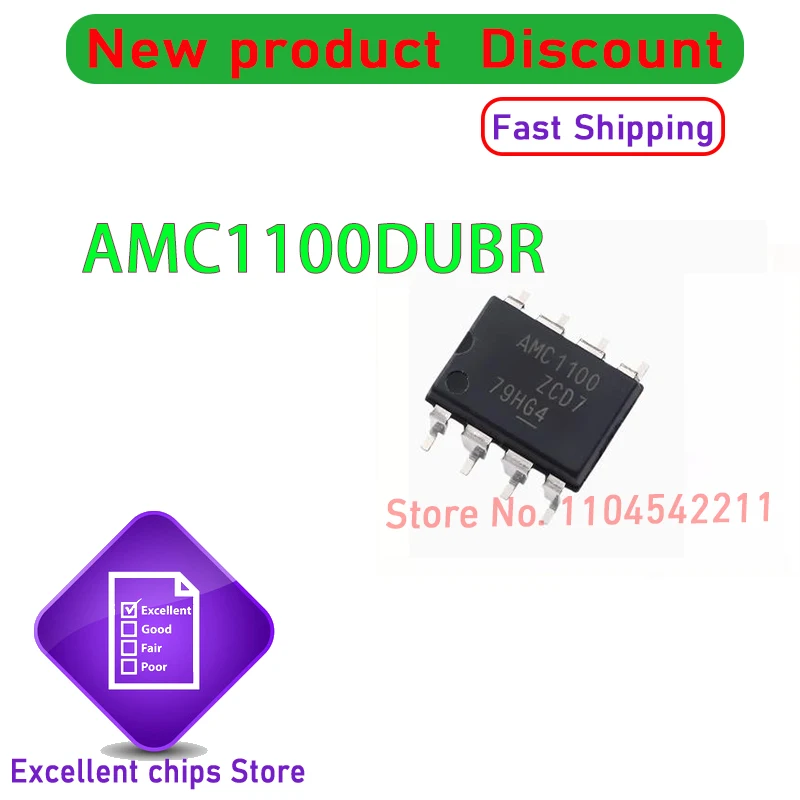 10 قطعة/الوحدة AMC1100DUBR AMC1100DUB AMC1100 SOP8 جديد في المخزون