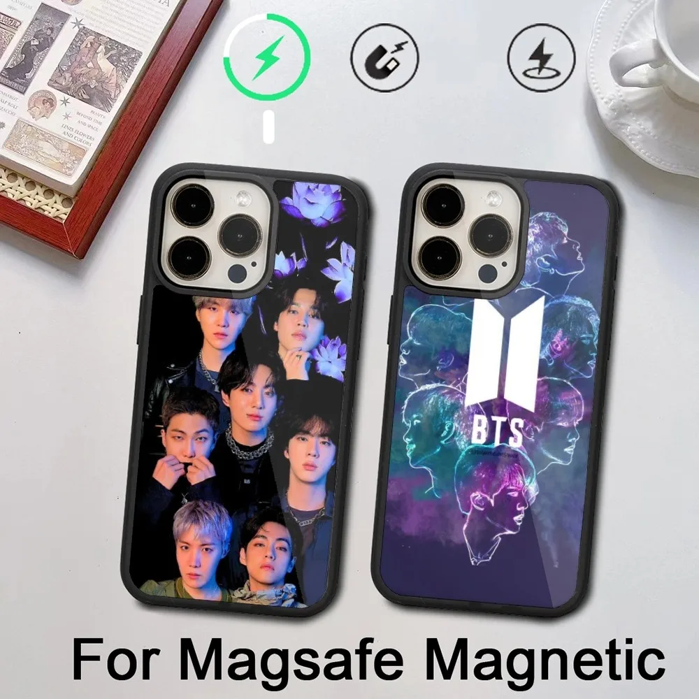 Korean boy band  Phone Case For iPhone 14 13 12 11 15 Pro Max Plus Magsafe Magnetic Cover