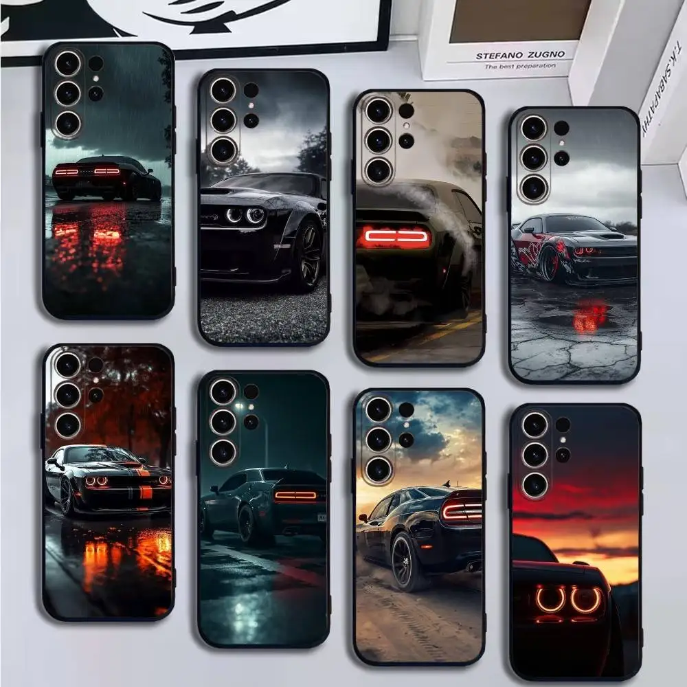 

Car Dodge Challenger S-SRT Phone Case For SamsungS25,24,21,22,23,30,Ultra,20,Plus,Fe,Lite,Note,10,9,Soft Black Cover