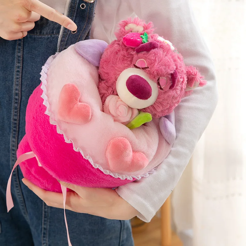 MINISO Creative Lotso Flower Bouquet Simulation Plush Doll Confession Gift Girlfriend'S Birthday Present Room Decor Kids Toys