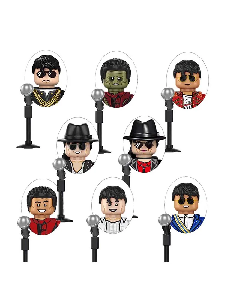 TP1062 Michael Jackson Kreative Plastik-Bausteine, Actionfiguren, Puppen, Puzzle, Lehrreiches Modellspielzeug, Geschenke