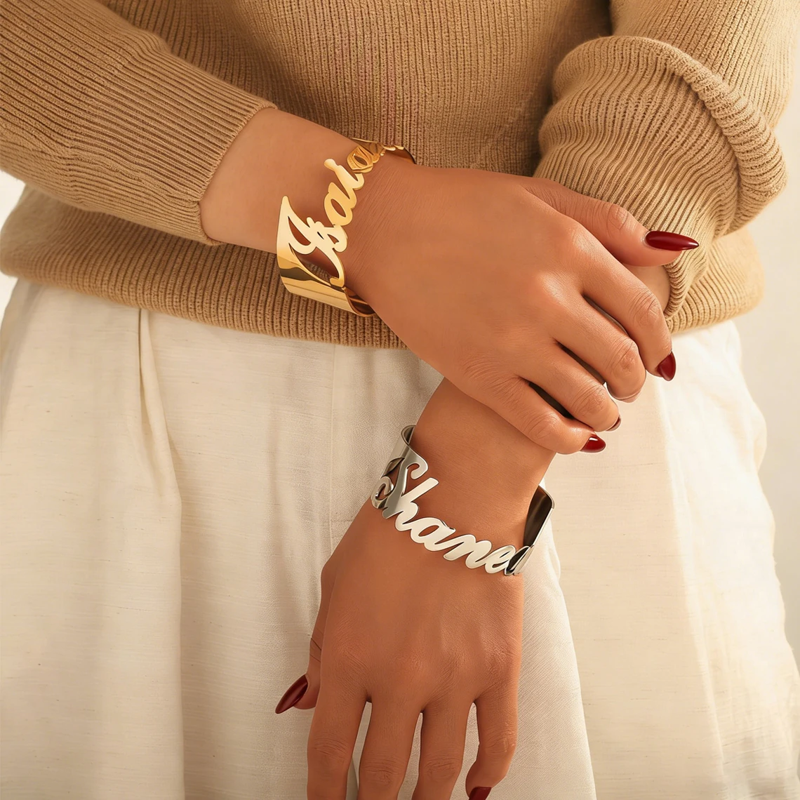 

Персонализированные браслеты с именем для женщин и мужчин, из нержавеющей стали, с гравировкой имени, 4 см, в стиле панк, парные браслеты, подарок на день рождения