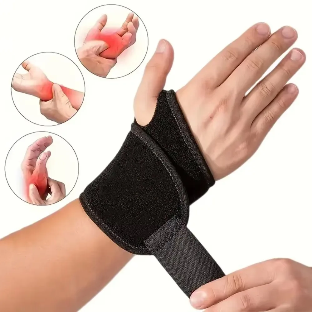 Self Heating Wrist Band Magnetic Therapy Support Brace Wrap Heated Hand Warmer Compression Pain Relief Wristband Sanitizer Belt