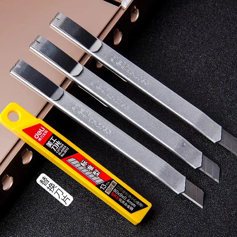 Multifunctional Utility Knife Telescopic Knife Box 9mm Blade Set Portable Paper Cutter Artwork Knife For Office School Supplies