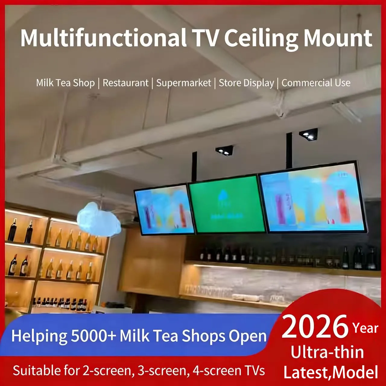 

2026 Model Year High definition LED ultra-thin TV lightbox translucent store advertising lightbox horizontal/vertical dual-use