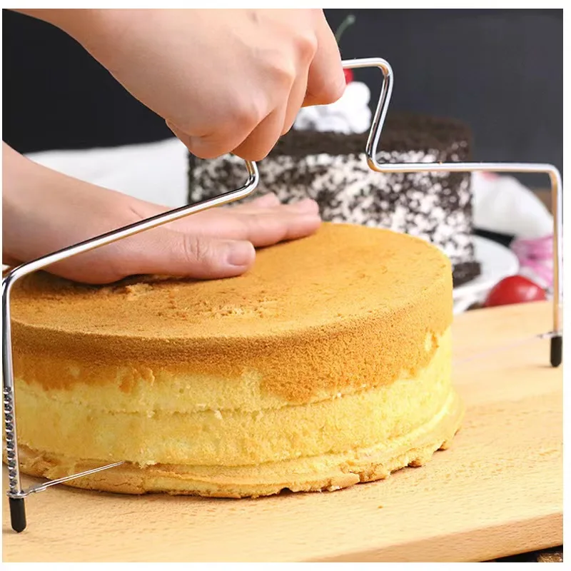 Hot Selling Small Double Wire Saw Cheese Cutting Stainless Steel Cake Slicing Sandwich Cutter Baking Tool