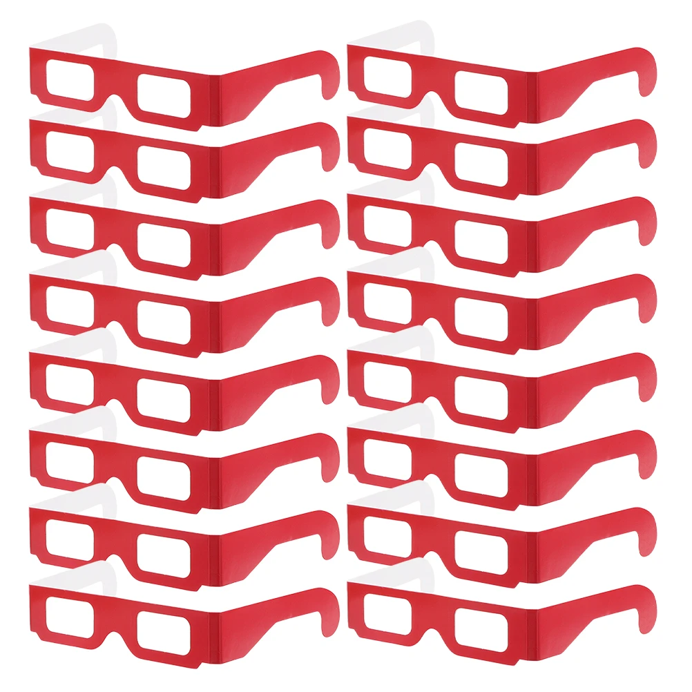 

20pcs Rainbow 3D Viewing For Festival Concert Rave Party Christmas Neon Cardboard Viewing Spectacles