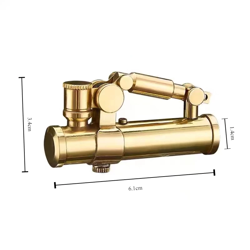 High-quality Retro One-button Automatic Ignition Mechanical Creative Brass Trench Locomotive Kerosene Gasoline Lighter