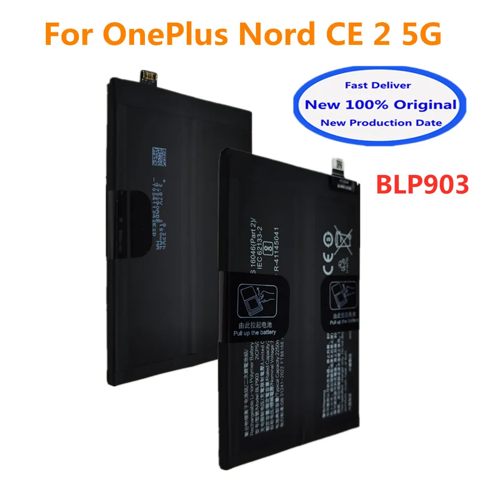 

4500mAh Original BLP903 Battery For OnePlus Nord CE 2 5G Mobile Phone Batterie Fast Shipping