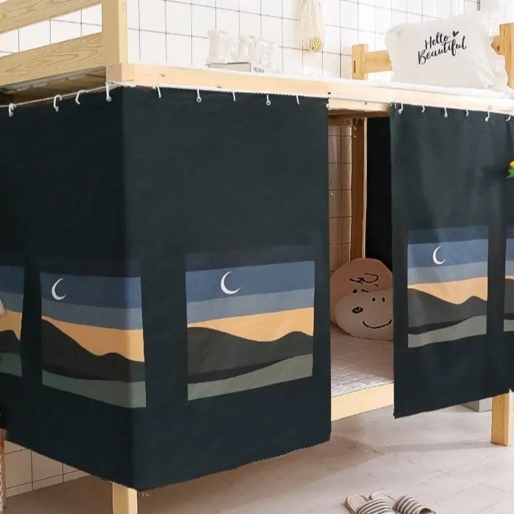 Light Shielded Dustproof Bed Curtains Mosquito Nets Student Dormitories Upper and Lower Bunk Beds Room Bed Decorations 기숙사 커튼