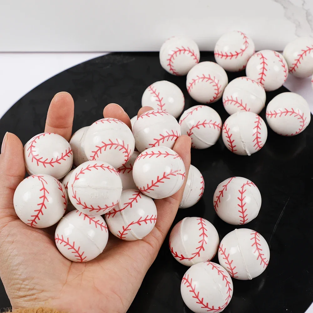 10Pcs 29mm Baseball Bouncy Ball Football Sports Outdoor Toys for Kids Birthday Party Favors Halloween Pinata Fillers Goody Bag