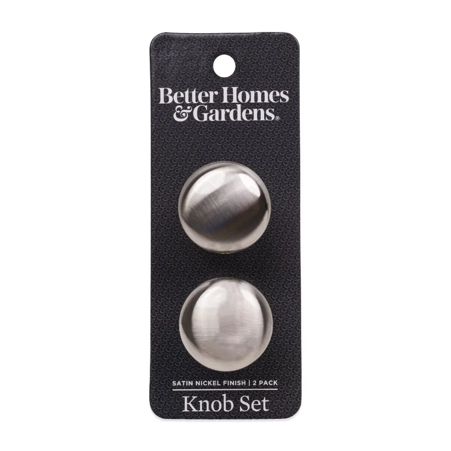 

1-3 16" 30mm Round Knob Satin Nickel 2 Pack