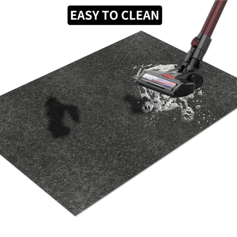 Garage Floor Mat Oil Drain Pan Waterproof Rubber Backing Layer Anti-Slip Containment Mats For Garage Floors Fabric Garage Rug