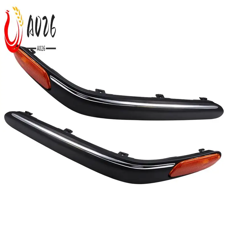 

A026-1Pair Front Bumper Trim Strip Lamp Cover 2038852121 2038852122 For Mercedes Benz C-Class W203 2000-2004(US Version)