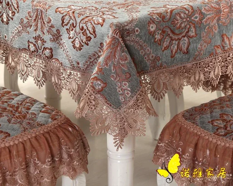 Hot Sale Red square table cloth chair covers cushion tables and chairs bundle chair cover lace cloth round set tablecloths