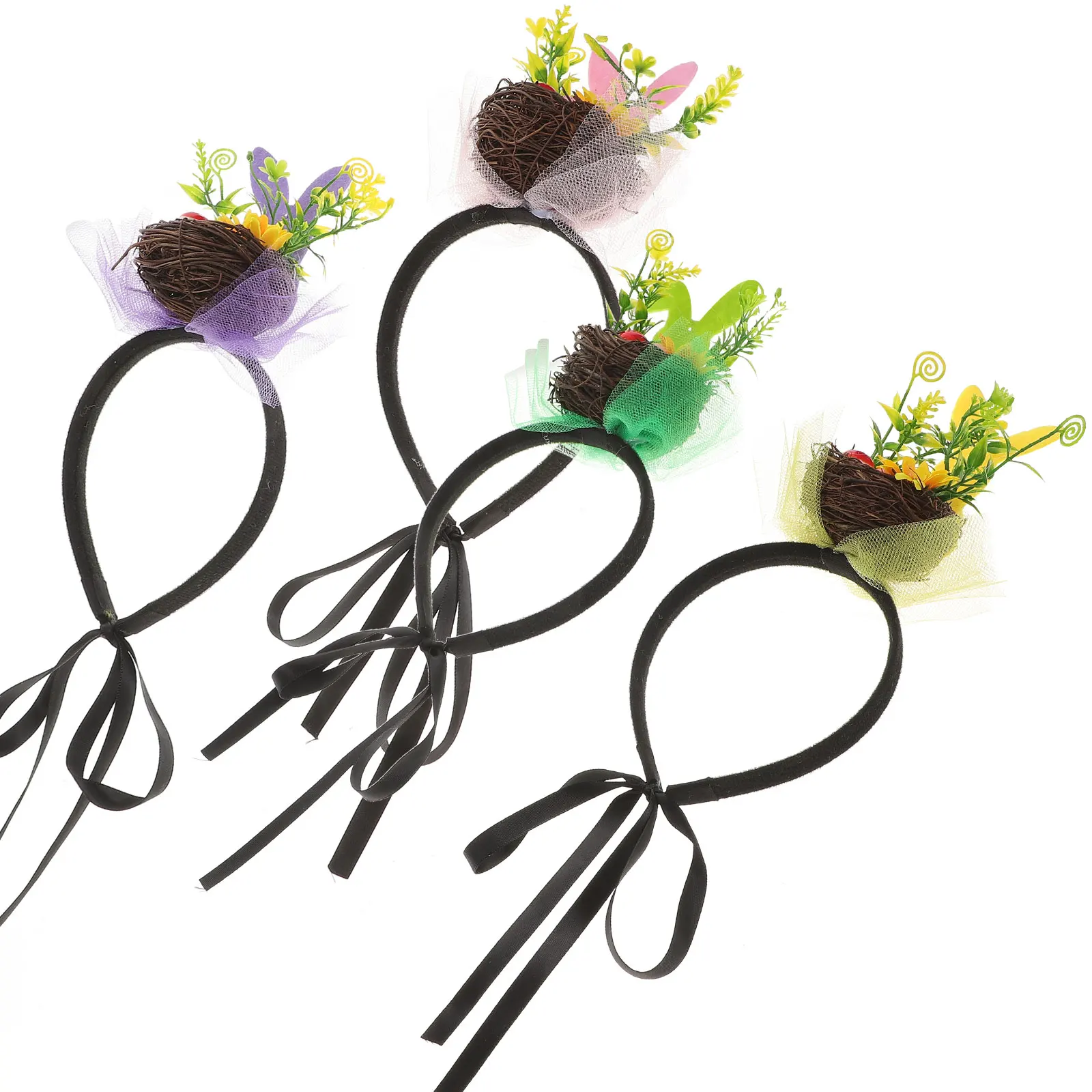 

4pcs Easter Party Headband Women Kids Costume Cosplay Hair Accessories Decorative Headpiece Easter Themed Headdress Cute Hair