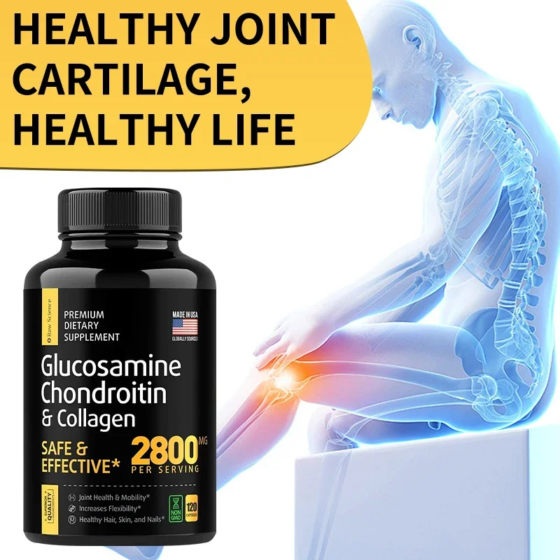 Glucosamine Chondroitin MSM - Joint Support Supplement for Men and Women, Triple Strength Vitamin - Relieve Joint Discomfort