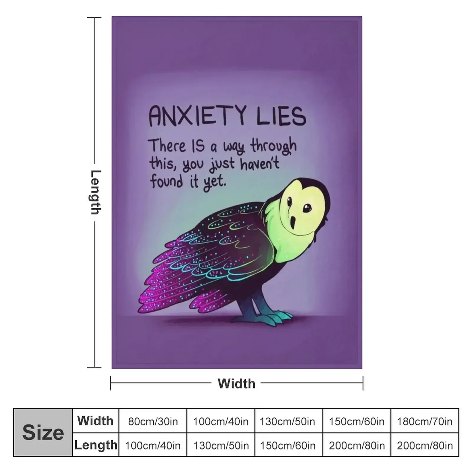 ANXIETY LIES Sparkle Neon Owl Throw Blanket Polar Sofa Throw Sofa Luxury Bed Fashionable Blankets