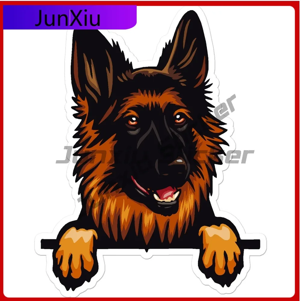 

German Shepherd Dog Anime Must Have Vinyl Modern Window Decal Accessory Waterproof Car Laptop Bumper Auto Exterior Gift Decor