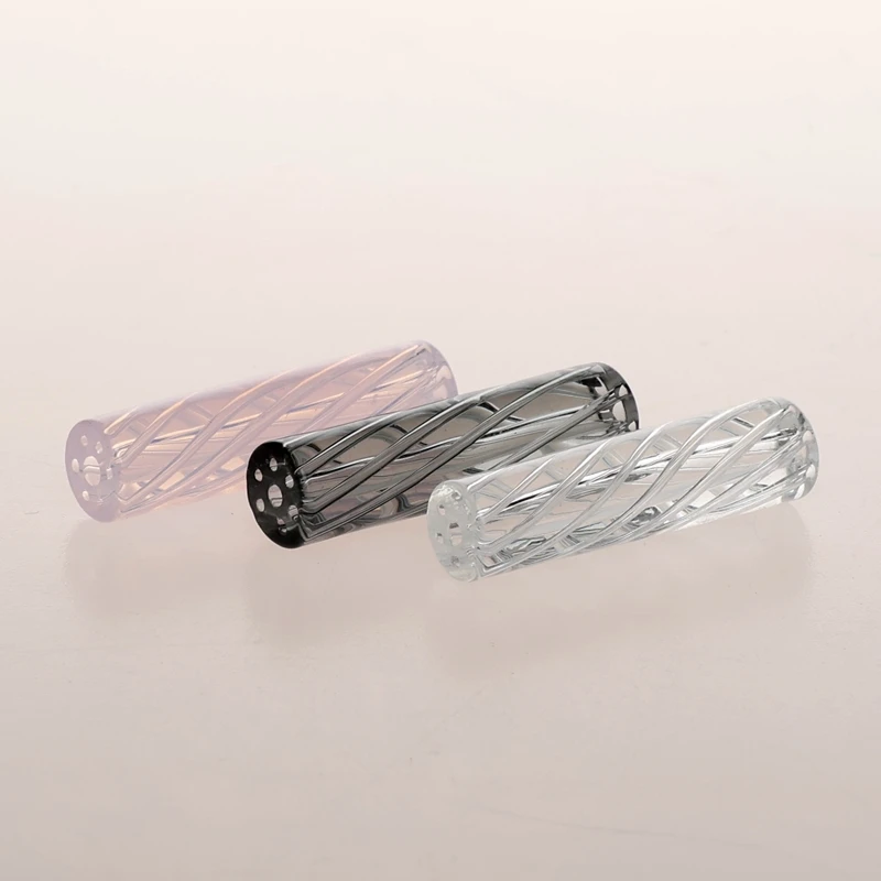 Retail 5pcs/box In Stock 7 Holes Spiral Screw Line Style 3 Colors Smoking Glass Filter Tips with 7 Holes Smoking Accessories