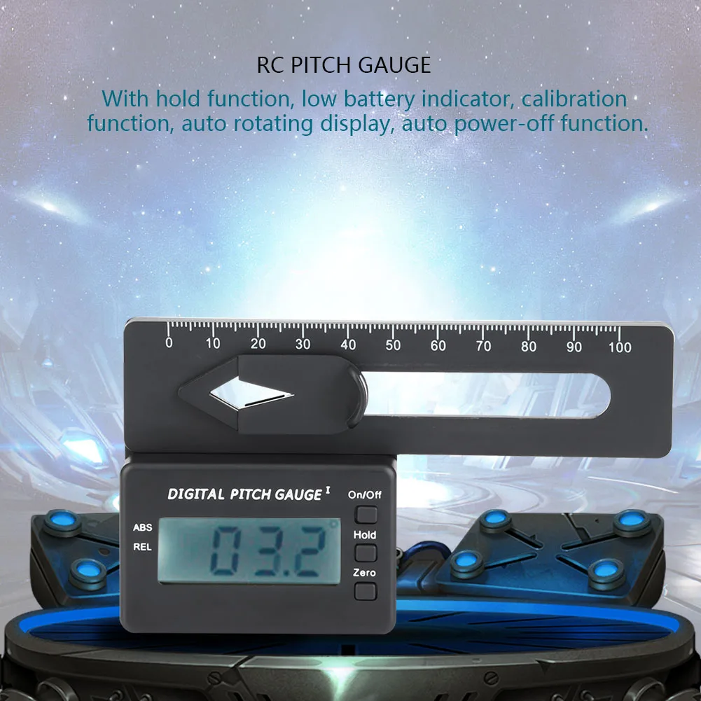 LCD Digital Pitch LCD Pitch Gauge RC Pitch Gauge RC Accessory LCD Display Electronic Digital Pitch Gauge for Helicopter Model