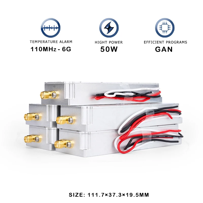 50W circulator 300-400MHz 433MHz 500-600MHZ 5.8G drone Module for DJI Drone FPV UAV RF Power Amplifier Signals defense system