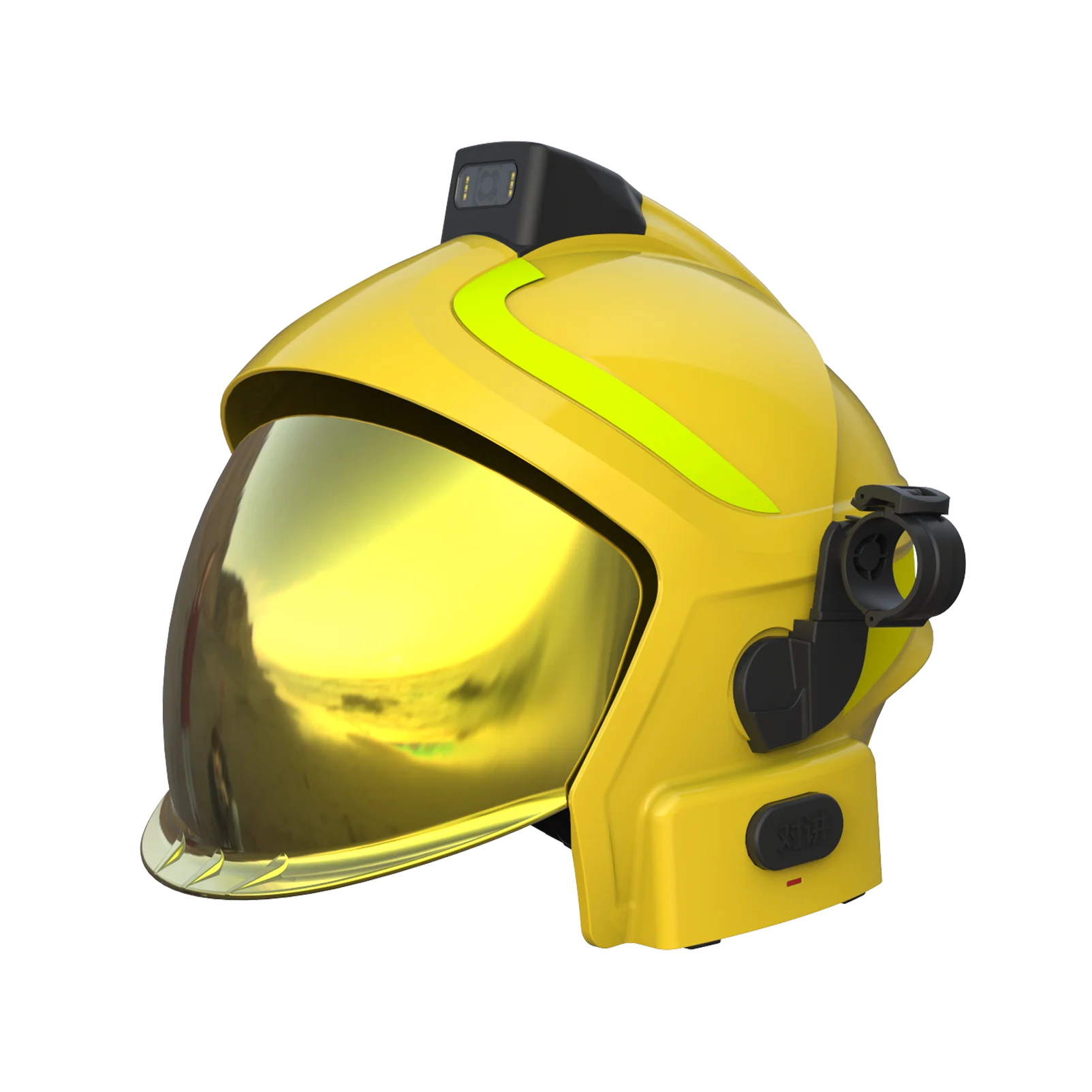 High Quality Customized Transparent Face Smart Emergency Safety Firefighter Helmet