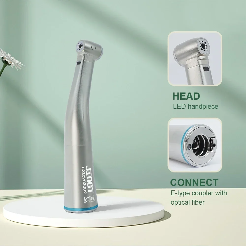 

Germany Bearing 1:1 Dental Fiber Optic Straight Low Speed Contra Angle Handpiece Electric Micromotors,Low Noise E-Type Connector