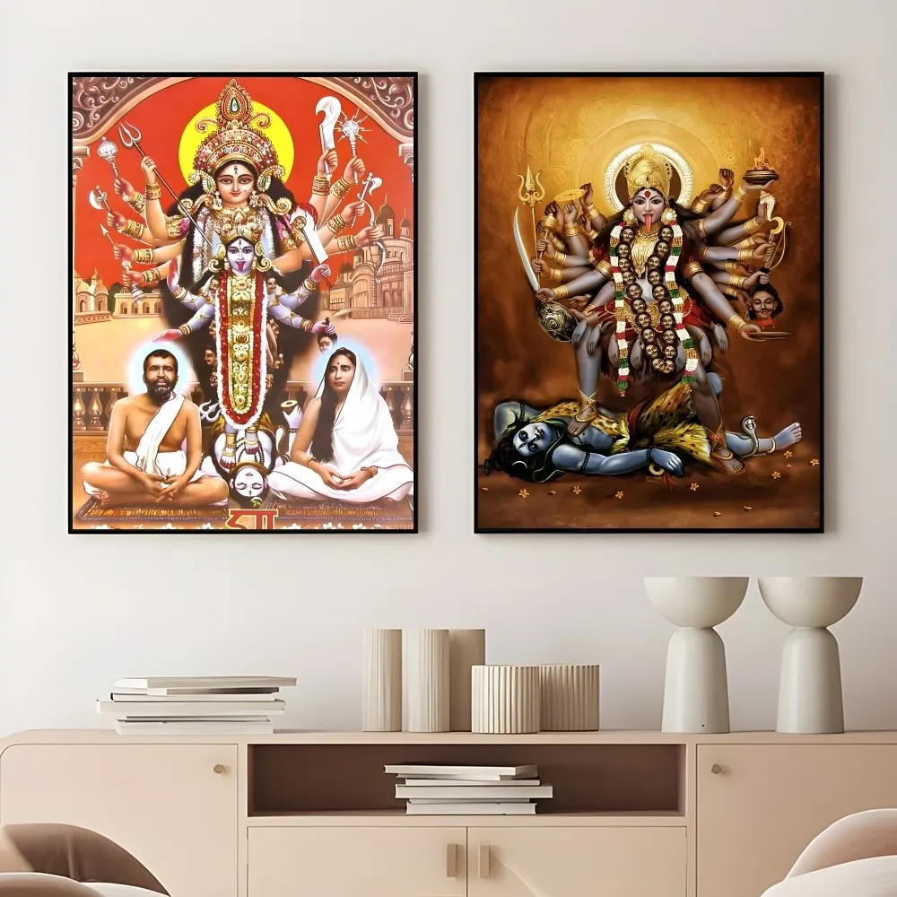 Goddess K-Kali Jay M-Maa Godde M-Mahakaali Poster Sticky Wall Art Printing Waterproof Home Living Bed Room Bar Aesthetic Decor