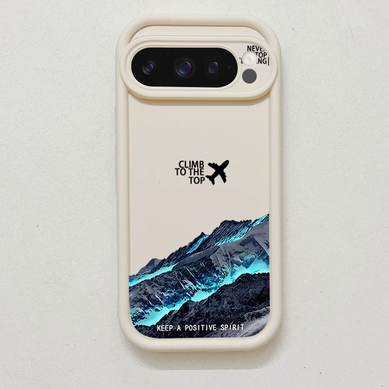 Coque motif montagne enneigée pour Google Pixel 10 8 7 Pro 9 10 Pro XL 9A 8A 7A, housse de téléphone antichoc en Silicone pour Pixel 7 8 9 Pro