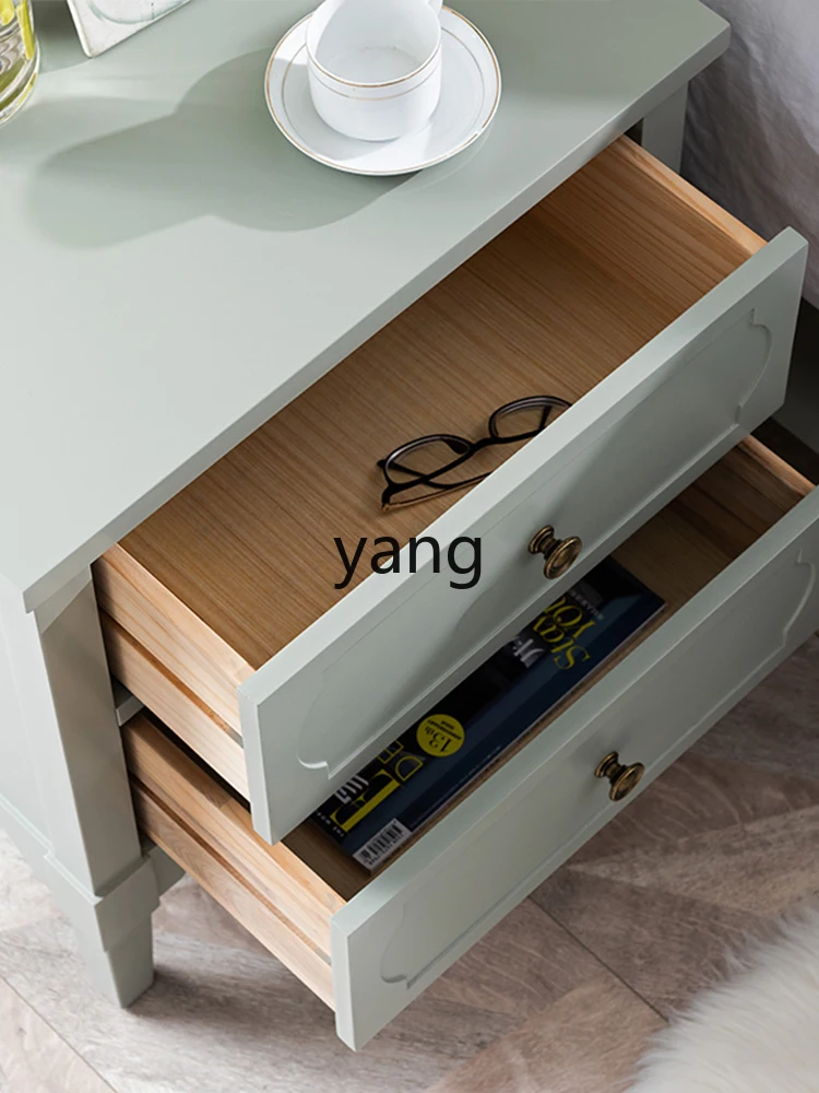 LH Bedroom Supporting Bedside Table Bedside Solid Wood Simple Small Cabinet Two Bucket Locker