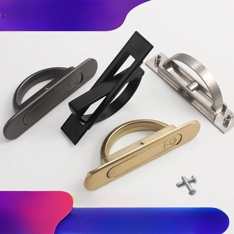 Tatami hidden handle hidden invisible door handle wooden bed locker switch accessories zinc alloy tatami handle