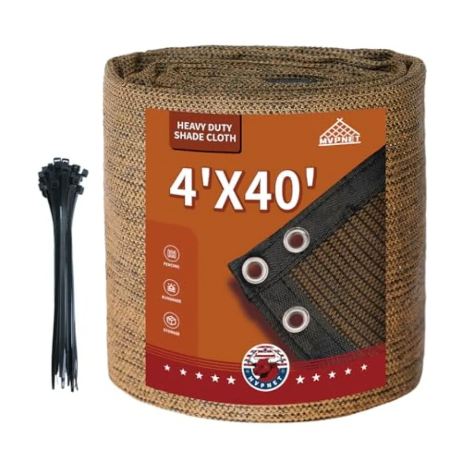 

Садовый экран-забор 4x40 футов, 180 г/м², сверхпрочный, 90% защита от ветра, сетчатый тент с усиленными краями и антикоррозийными люверсами