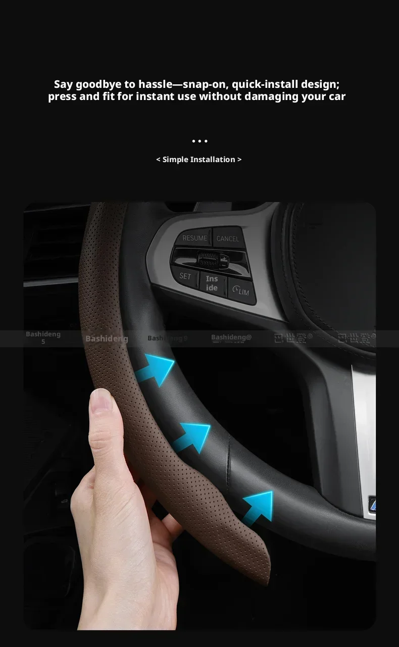 Für Lexus RX NX ES GX IS ES300h ES350h NX350h NX450h LX600 Lenkradbezug aus ultradünnem Nappaleder 37-38CM Autozubehör – Detail 12