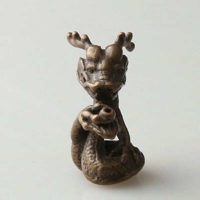 Bronze Animal Dragon Small Statue Z8 36*31*16MM China