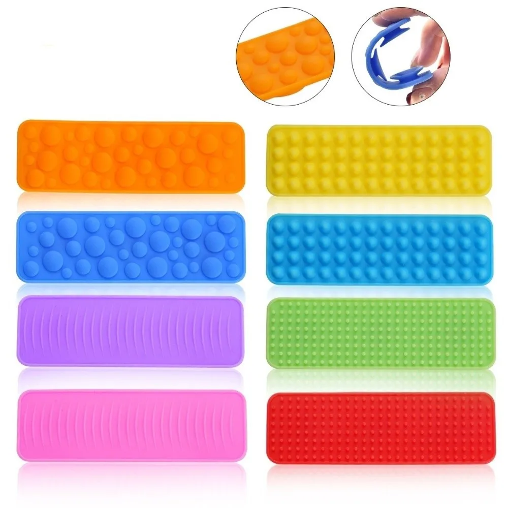 

Силиконовые сенсорные игрушки-непоседы, текстурированные полоски, красочные игрушки на присоске, сенсорные игрушки на кончиках пальцев, сохраняющие руки, зайнятые успокаивающие предметы