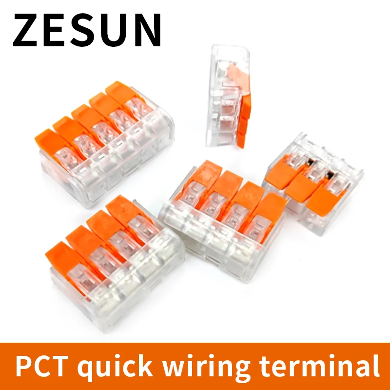 10/15 Uds PCT-412 terminal de conexión rápida uno en salida múltiple cable flexible enchufable y conector de cable duro 413 414 415