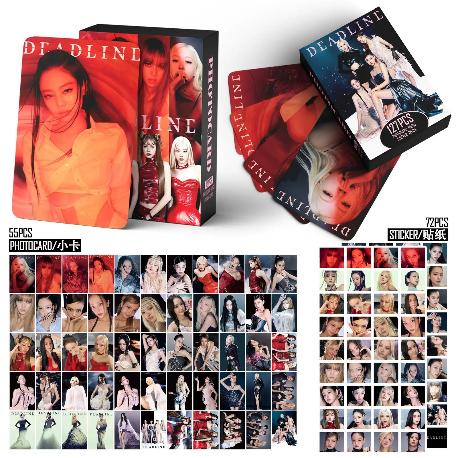

92pcs 127pcs K-pop girl group small card stickers DEADLINE postcards fan photo cards LOMO cards support gift cards