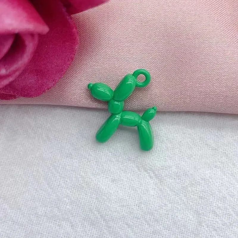 13pcs 19*15mm 13colors 3D Balloon Dog Metal Charms Pendant Earring Bracelet DIY Necklace Jewelry Making view 4